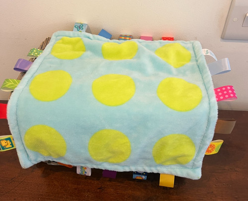 Taggies blue green polka - blue, &