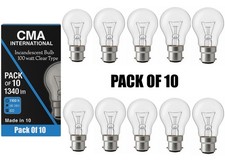 10x 100 Watt GLS CLEAR LIGHT