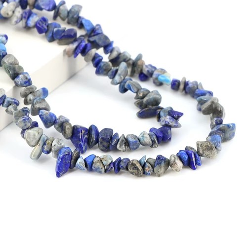 Natural stone chip beads - 16",