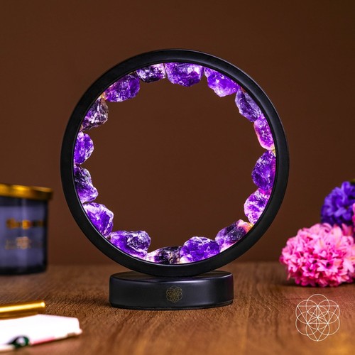 Amethyst halo lamp - amethyst,