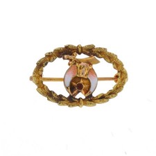 Yellow Gold Shriners Enamel