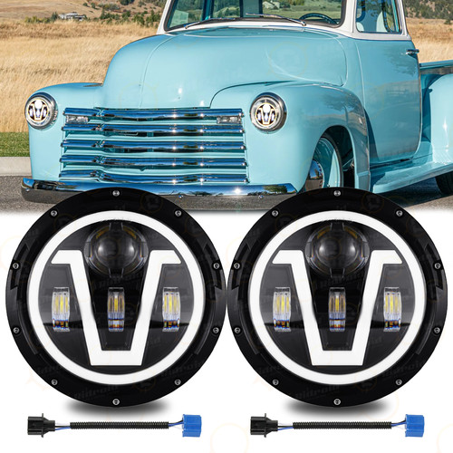 Inch round led headlights - round,