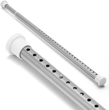 Stainless Steel Spring Tension Rod Extendable Telescopic Shower Curtain Pole