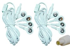TENS LEAD WIRES WITH STUD CONNECTIONS & FEMALE TENS PLUG CONNECTION PAIR