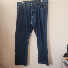 Blue straight leg mens jeans