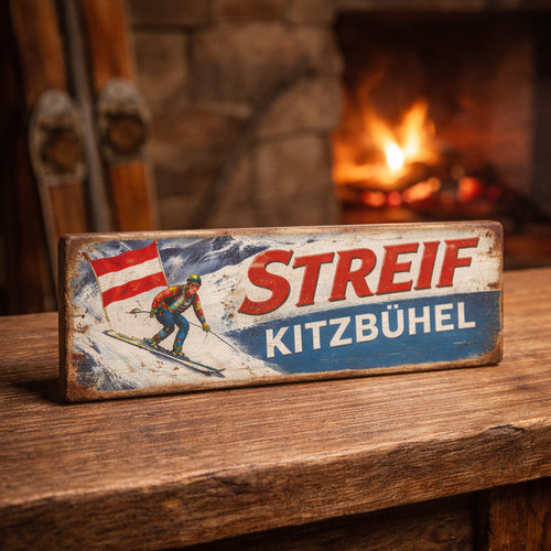 Ski sign streif - ski, kitzbuhel