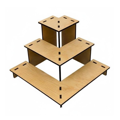 Tier wooden display riser - 3-tier,
