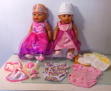 Zapf  Baby Born 2 girl dolls and Accessories
