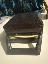 Brown faux leather - brown,