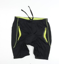 Crivit Sports Men’s Black Biker Cycling Shorts L Moisture Wicking