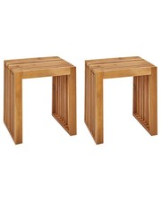 Set of 3 Garden Stools BELLANO