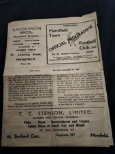 RARE VINTAGE MANSFIELD TOWN V POLISH AIR FORCE XI 22ND SEPTEMBER 1945