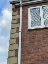 Cast stone Quoins, build in