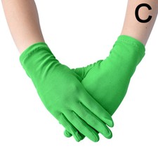 Ladies Satin Smooth Short Wrist Gloves For Party Dress Prom Evening Wedding Acc