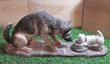 GERMAN SHEPHERD WEST HIGHLAND TERRIER BORDER FINE ARTS BIG DOG LITTLE DOG FIGURE