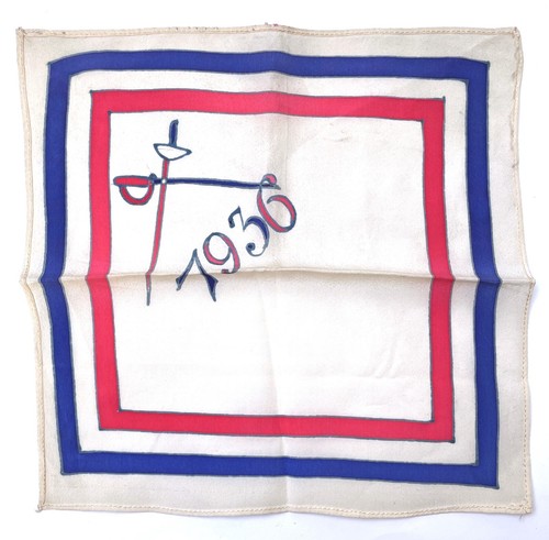Vintage handkerchief 1936 king - handkerchief,