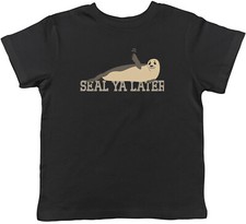 Protect the Seals Kids T-Shirt Seal Ya Later Childrens Boys Girls Gift