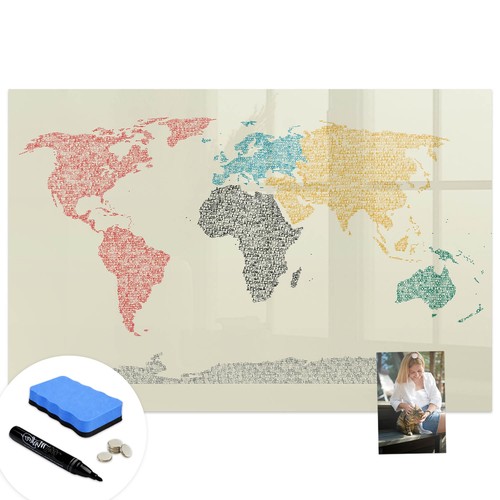 Magnetic glass board black - glass,