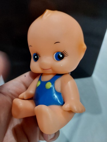 Kewpie doll sitting blue - doll,
