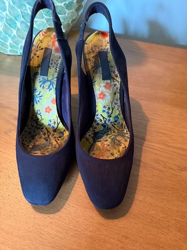 Next ladies navy - suede, heel