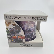 Railway Collection The Day begins Bone China Mug Original Box Aynsley LMS 400ml