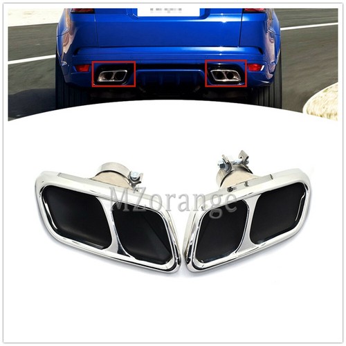 Stainless rear exhaust - 2x,