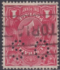 AUST KGV 1d RED SINGLE Wk