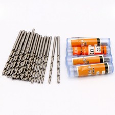10pcs 0.5mm-3mm Metric Micro HSS Twist Drill Bits Straight Shank Jewellers Metal