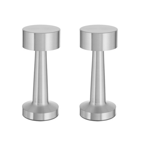 Battery table lamp silver - 2x,