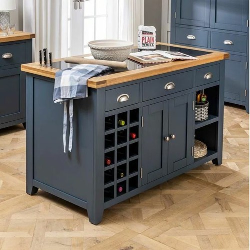 Kitchen island black granite - kitchen,