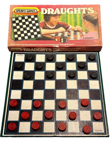 Vintage draughts set spears - draughts,