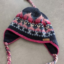 KuSan Handmade In Nepal Wool Hat Multicoloured Ear Covers 