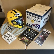 Arai RX-7V RX7 Joey Dunlop Motorcycle Helmet Rare Collectors Signed Certificate