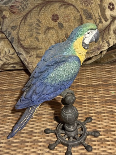 Ceramic blue and gold - , macaw