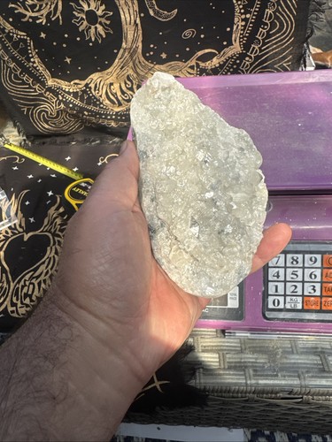 White apophyllite cluster bed - apophyllite,