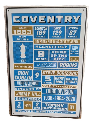 Coventry city metal sign - coventry,