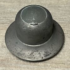 Vintage Travel Inkwell Plated For Restoration 3” Diameter Base With Insert