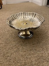 Authentic Vintage Barker Gold and Silver Tone Footed Bon Bon Dish 20cm Dia VGC