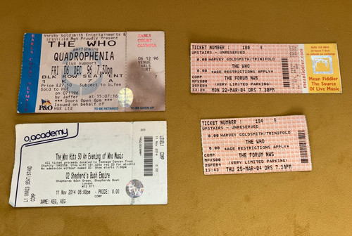 Who concert ticket - concert, 1999