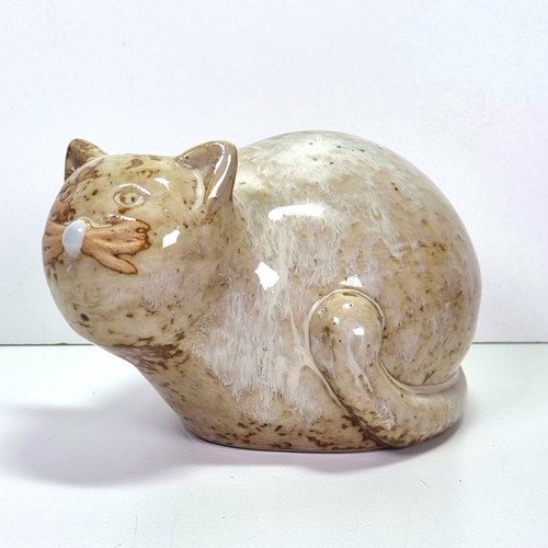Ceramic fat cat figurine - cat,