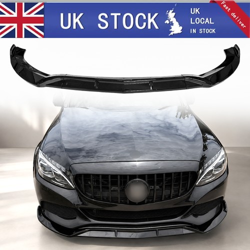 Gloss black front lip splitter - lip,