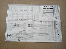 Banana Trainer Kit Plans To Build Balsa Wood Model Aircraft