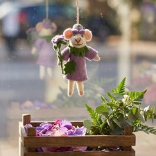 Felt Violet Mouse Hanging