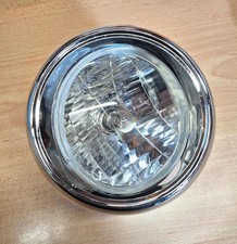 4 1/2" Chromed Acrylic Motorcycle Side Mount Headlight Diamond Eye DT100 BC19647