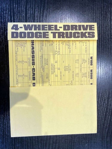 Dodge trucks information sheet - dodge,