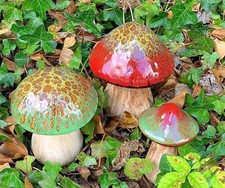 Garden Mushroom Ornaments