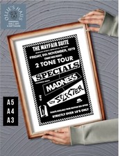 Ska Music 2Tone Tour Poster Print A5 A4 A3, Reggae The Specials Madness Selecter