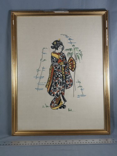 Vintage geisha cross stitch - cross,