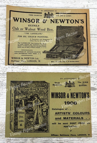 Antique 1906 print adverts - antique,