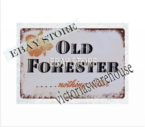 Old forester whiskey metal tin - old,